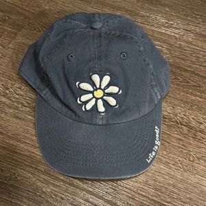 Life is good navy blue daisy hat